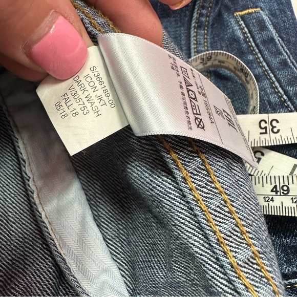 GAP Blue Trucker denim Jean Jacket Contrasting Stitching sz XS icon JKT cotton - Picture 8 of 8